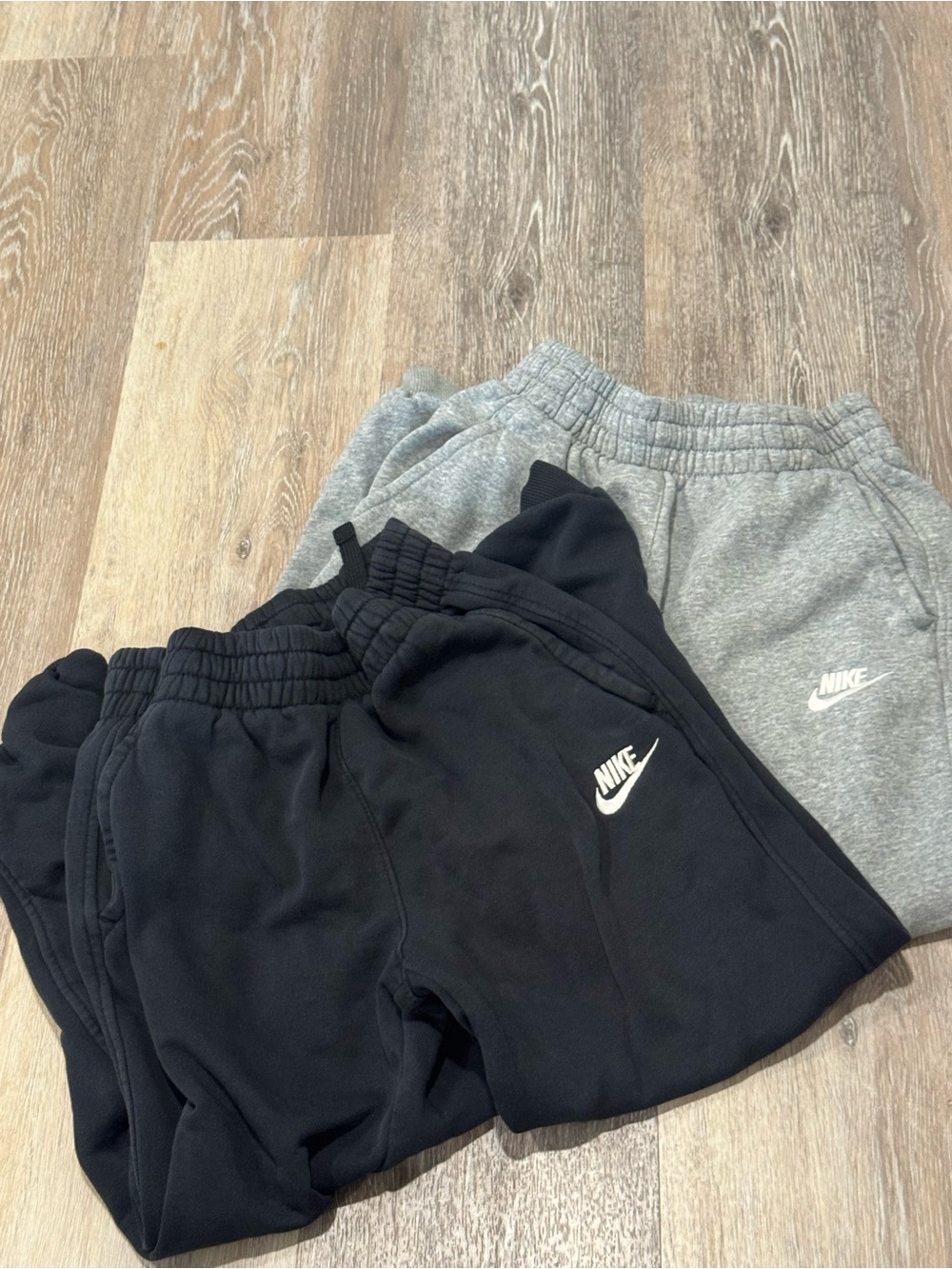 Nike Kids Black & Gray Jogger Sweatpants Duo